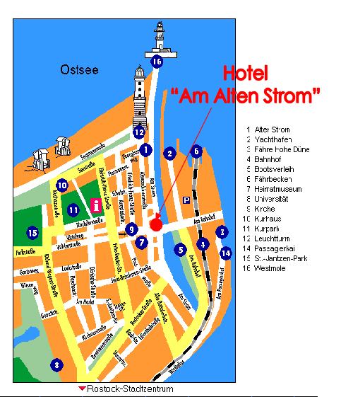[Lageplan Hotel Am Alten Strom]